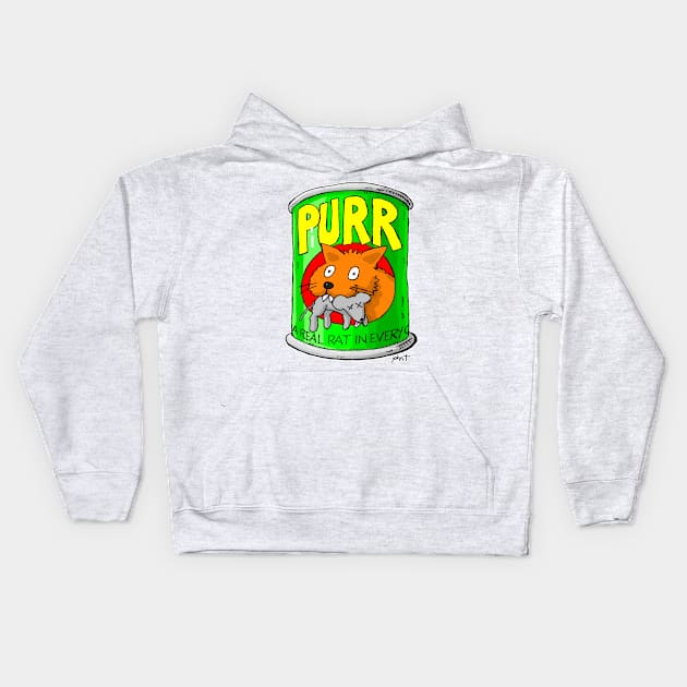 Cat Food Kids Hoodie by JohnT